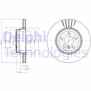 Remschijf DELPHI, Remschijftype: Geventileerd: , u.a. für BMW