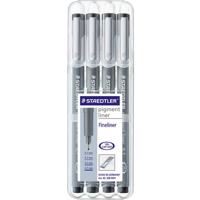 Staedtler 308 WP4 308 WP4 Fineliner Zwart 0.1 mm, 0.3 mm, 0.5 mm, 0.7 mm 4 stuk(s)