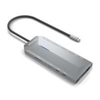 AISENS - ASUC-12P005-GR - USB-C Dock 12-in-1, USB-C A 2xHDMI, 1xRJ45, 3xUSB-A, 2xUSB-C, 1xUSB-C PD, 1xAudio, 1xSD, 1xMicro SD, Grijs, 30cm