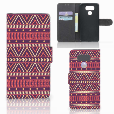LG G6 Telefoon Hoesje Aztec Paars LG G6 Telefoon Hoesje Aztec Paars