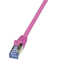 LogiLink CQ3089S PrimeLine CAT6A S/FTP patchkabel PIMF LSZH 7,5 m roze
