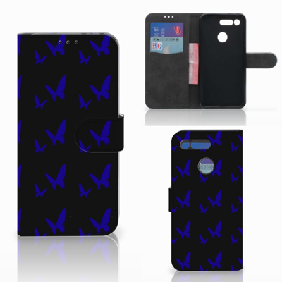 Honor View 20 Telefoon Hoesje Vlinder Patroon