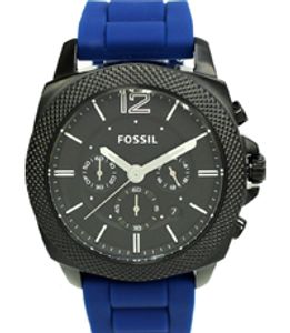 Horlogeband Fossil BQ2033 Silicoon Blauw 24mm