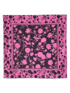 Versace foulard en soie à imprimé Floral Silhouette - Violet