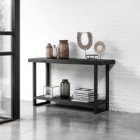 DTP Home Sidetable Beam Teakhout, 140cm - Zwart - thumbnail