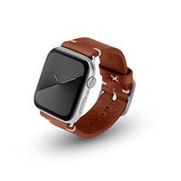 JT Berlin Alex Vintage armband voor Apple Watch 42 mm / 44 mm leren armband [Watch SE, Series 6 / 5 / 4 / 3 / 2 / 1, zacht lederen reserveband, roestvrijstalen sluiting] bruin (maat M/L)