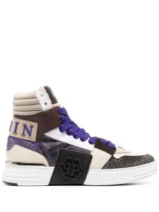 Philipp Plein baskets montantes Phantom Skull & Bones - Tons neutres