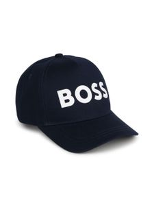 BOSS Kidswear casquette en coton à logo imprimé - Bleu