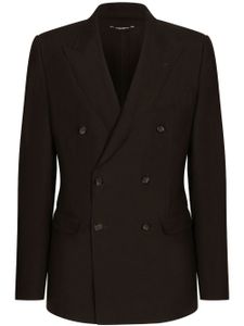 Dolce & Gabbana double-breasted linen blazer - Marron