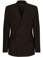 Dolce & Gabbana double-breasted linen blazer - Marron - thumbnail