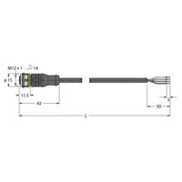 Turck 6625505 Sensor/actuator aansluitkabel Aantal polen: 4 10 m 1 stuk(s) - thumbnail