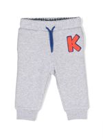 Kenzo Kids legging à logo brodé - Gris