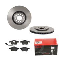 Remmenset, remschijf BREMBO, Remschijftype: Binnen geventileerd, Inbouwplaats: Vooras, u.a. für VW, Audi, Seat, Skoda