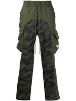 Mostly Heard Rarely Seen pantalon cargo à empiècement camouflage - Vert - thumbnail