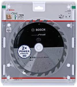 Bosch Accessories Bosch 2608837713 Hardmetaal-cirkelzaagblad 210 x 30 mm Aantal tanden: 24 1 stuk(s)