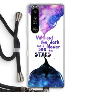 Stars quote: Sony Xperia 1 III Transparant Hoesje met koord