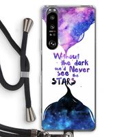 Stars quote: Sony Xperia 1 III Transparant Hoesje met koord