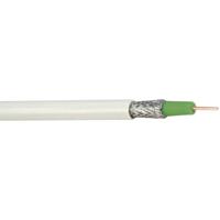 Hama 86684 Coaxkabel Buitendiameter: 6.90 mm 75 Ω 100 dB Wit, Groen per meter