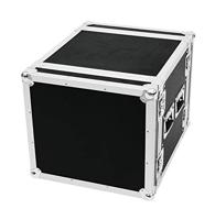 ROADINGER Versterkerrack PR-2, 10HE, 47 cm diep | Flightcase voor 483 mm apparaten (19 inch) | met 9 mm meerlaags verlijmd hout, zwart gelamineerd