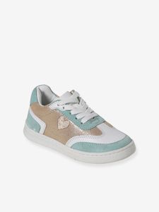 Leren sneakers voor meisjes, kleutercollectie veel beige