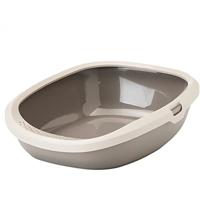 Savic Kattenbak Happy Planet Gizmo Met Rand Mocca/Warmgrijs 44X35,5X12,5 CM