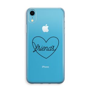 Friends heart black: iPhone XR Transparant Hoesje