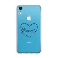 Friends heart black: iPhone XR Transparant Hoesje - thumbnail