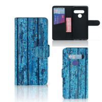 LG G8s Thinq Book Style Case Wood Blue