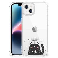 Apple iPhone 14 Plus Stevig Bumper Hoesje Cat Good Day