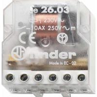 Finder 26.03.8.230.000 1 NO (T), 1 NF (R) 230 V/AC 10 A, 2500 VA, 1 stuk