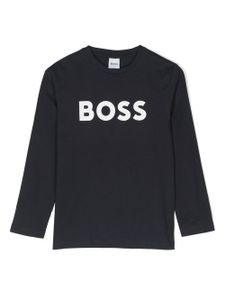 BOSS Kidswear t-shirt à logo imprimé - Bleu