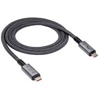 Akyga USB-kabel USB-C stekker, USB-C stekker 1.00 m Grijs AK-USB-45