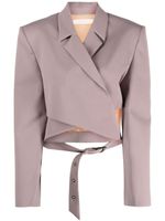 Ssheena blazer crop à design croisé - Violet