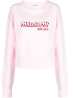 Philosophy Di Lorenzo Serafini sweat à logo imprimé - Rose