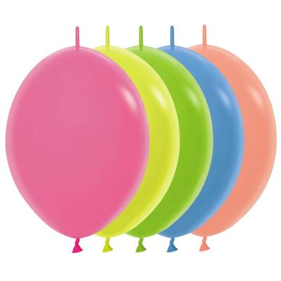 Knoop ballonnen neon 6 stuks