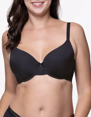 Beugel BH Adele - T-shirt BH met vulling - Gevulde bh met gladde cups - Wit - Zwart - 95D - 95D - 95D - 95D