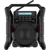 PerfectPro UBOX500R Bouwradio DAB+, VHF (FM) Bluetooth, AUX, USB Acculaadfunctie, Stofvast Zwart