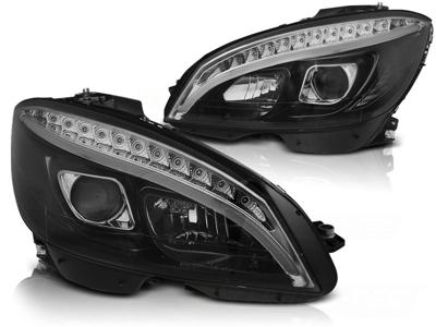 Tuning-Tec Koplampen met parkeerlicht MERCEDES W204 07-10 ZWART H7