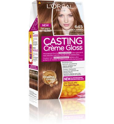 Loreal Casting Creme Gloss 645 - Donker Koper Mahonieblond - Haarverf (1set)