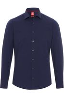 Pure Slim Fit Overhemd marine, Effen