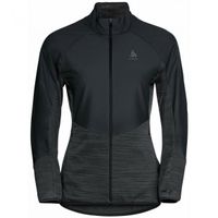 Odlo Run Easy Warm Hybrid hardloopjack zwart dames XS - thumbnail