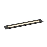 QAZQA - Moderne grondspot zwart 50 cm incl. LED IP65 - Eline | Buitenverlichting - Aluminium Rechthoekig - (niet vervangbare) led LED inbegrepen - Max. 1 x 20 Watt