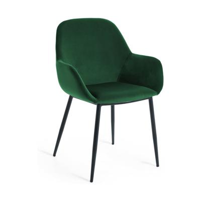Kave Home Konna eetkamerstoel velvet groen