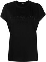 Balmain t-shirt à logo strassé - Noir