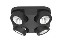HighLight spot Montreal 4 lichts vierkant - zwart