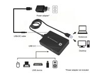 Conceptronic HUBBIES10B laptop dock & poortreplicator USB 3.2 Gen 1 (3.1 Gen 1) Type-A Zwart - thumbnail