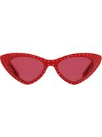 Moschino Eyewear lunettes de soleil à monture papillon - Rouge - thumbnail