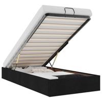 vidaXL Bedframe zonder matras 100x200 cm stof zwart, bedframe, ottoman bedframe, bedframe met opbergruimte onder het bed, bedframe met opbergruimte