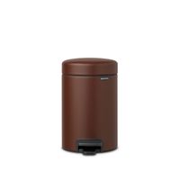 Brabantia NewIcon pedaalemmer 3 liter met kunststof binnenemmer - Mineral Cosy Brown - thumbnail