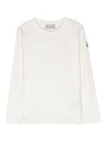 Moncler Enfant raised-logo long-sleeve T-shirt - Tons neutres